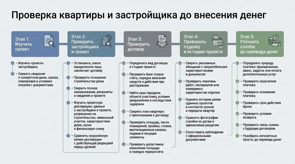 Проверка квартиры и застройщика до внесения денег
